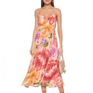 Farm Rio Vestido Midi Dress NWT
